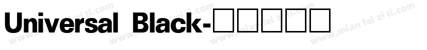 Universal Black字体转换